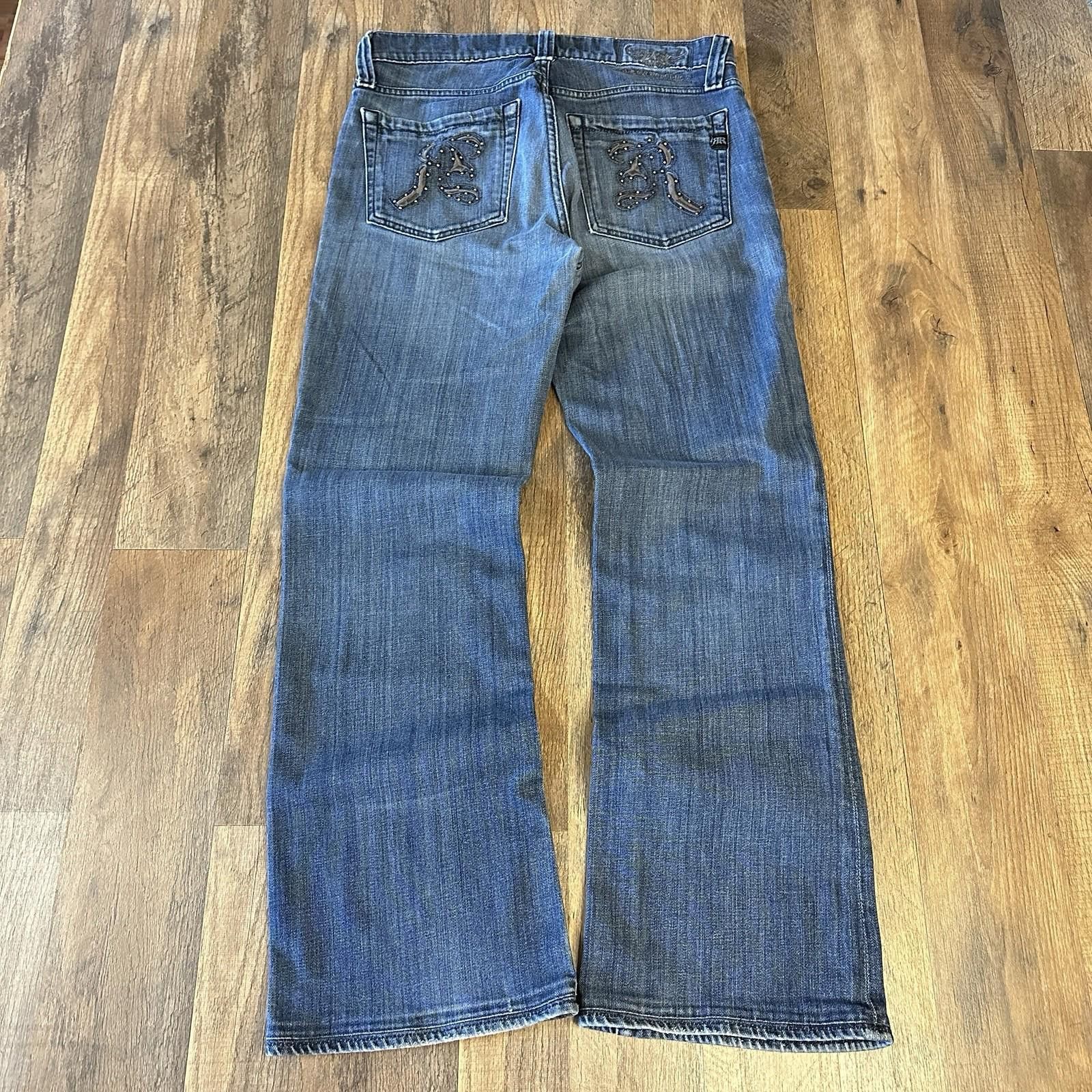 Rock & Republic ROCK & REPUBLIC Mens Jeans 32x30 Straight Studded Button Fly Size US 32 / EU 48 - 6 Thumbnail