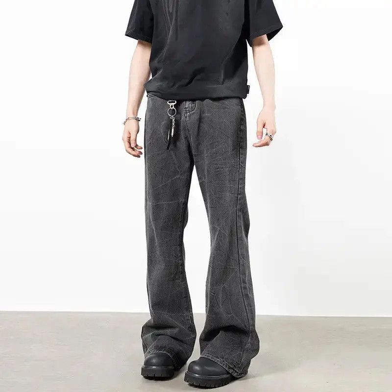 Japanese Brand Retro wide leg casual micro flared jeans Size US 32 / EU 48 - 1 Thumbnail