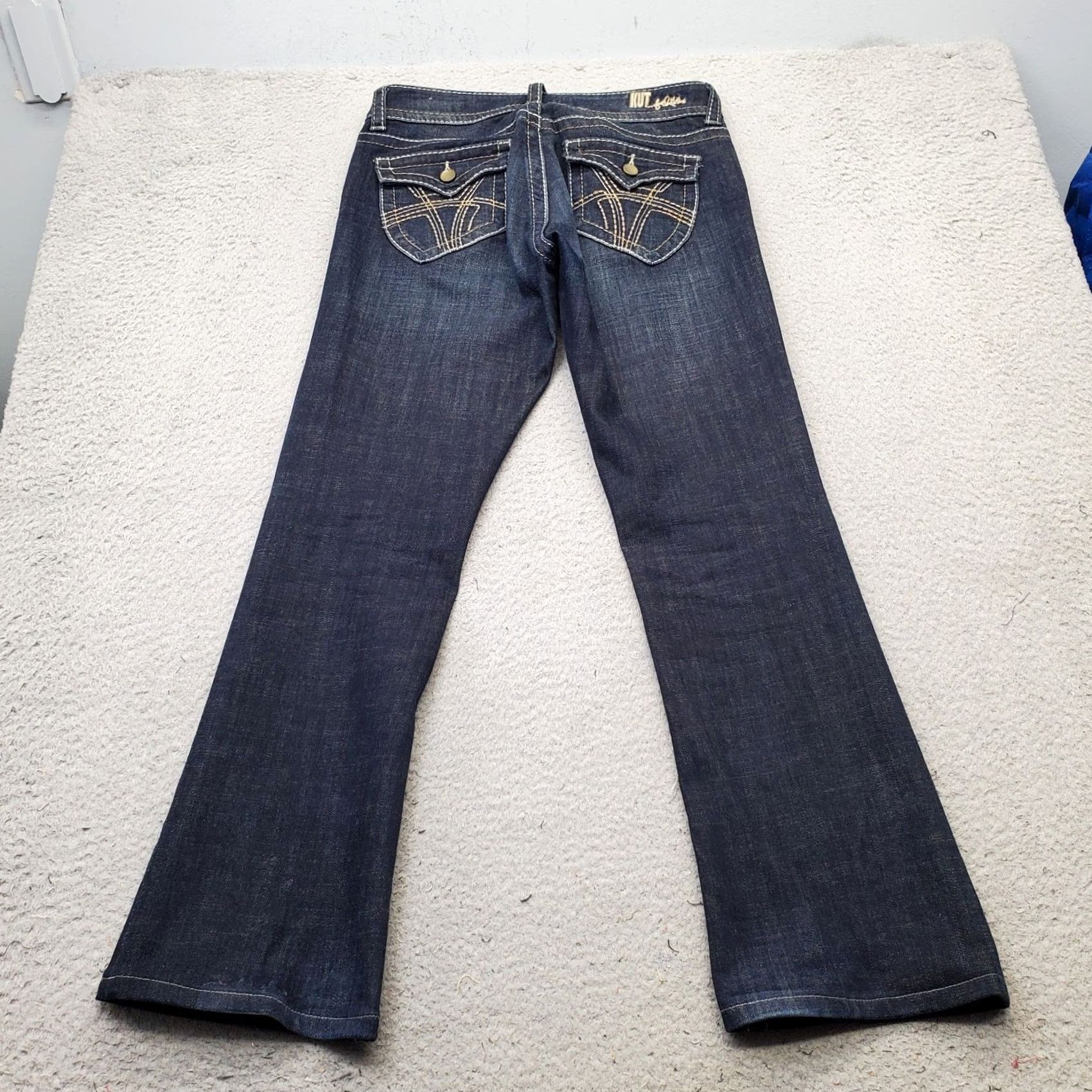 Vintage Nike KUT from the Kloth Bootcut Jeans Womens 4 Blue Denim High Rise EUC Size 27" / US 4 / IT 40 - 2 Thumbnail