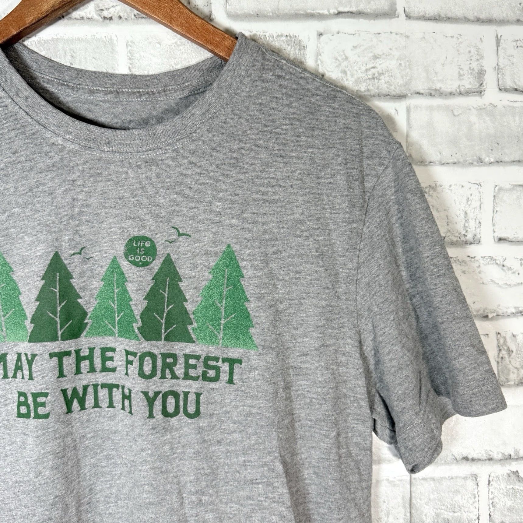 Life is Good VINTAGE Life Is Good Mens T-Shirt 100% Cotton Gray Forest Graphic Tee Adult Medium Size US M / EU 48-50 / 2 - 2 Thumbnail