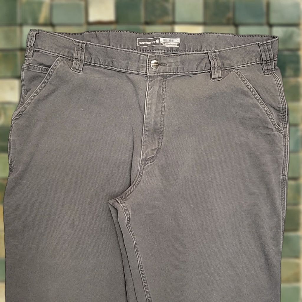 Carhartt Carhartt Pants Mens 40x30 Gray Canvas Relaxed Fit Rugged Flex Cargo Work X102291 Size US 40 / EU 56 - 1 Thumbnail