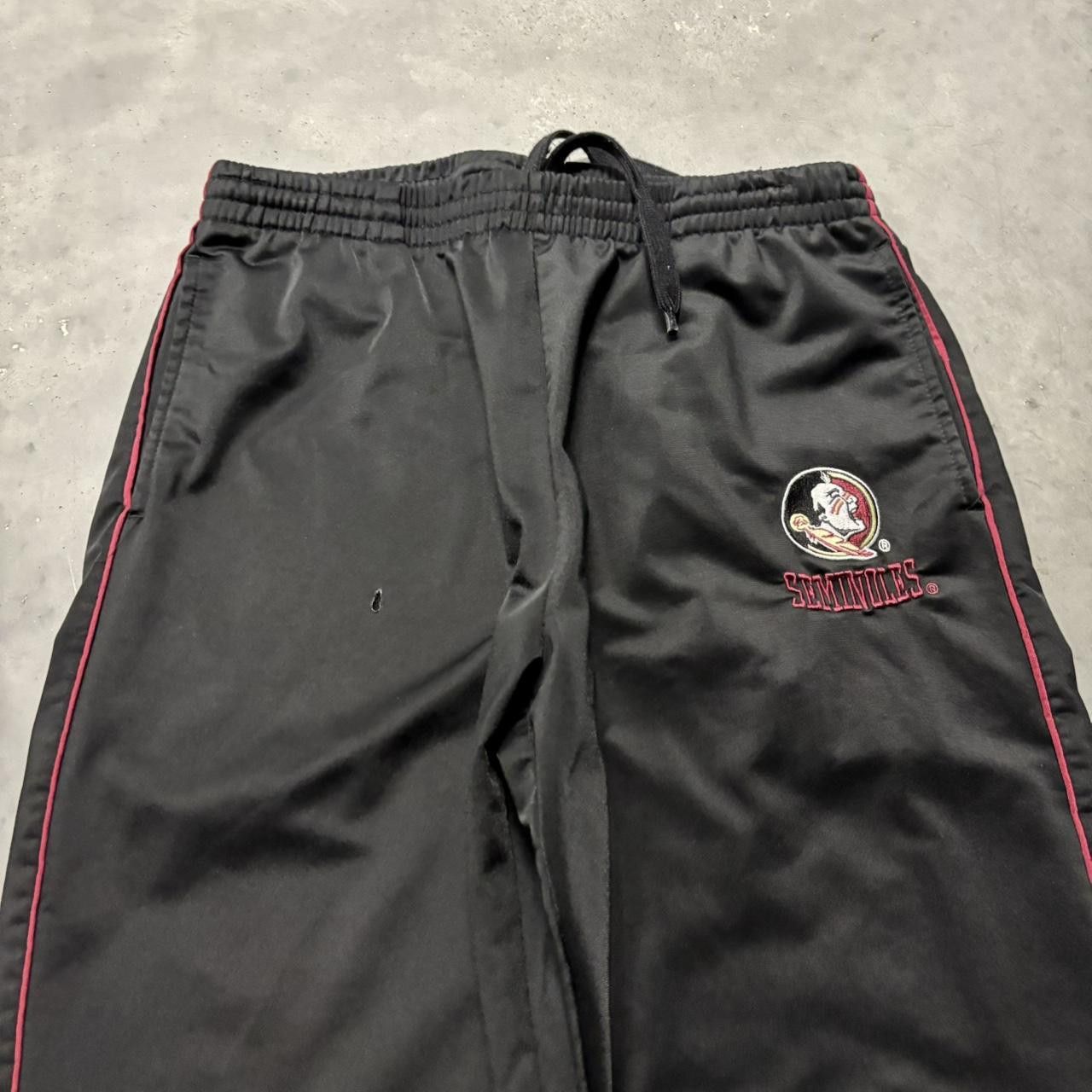 Japanese Brand × Vintage Crazy Vintage Y2K/2000s Baggy Black FSU Striped Track Pants! Size US 32 / EU 48 - 4 Thumbnail