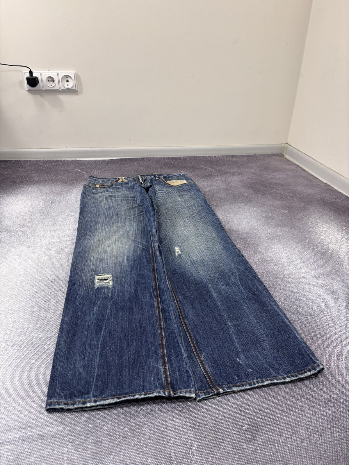 LRG Vintage Lifted Research Group LRG Blue Baggy Denim Jeans Size US 32 / EU 48 - 8 Thumbnail