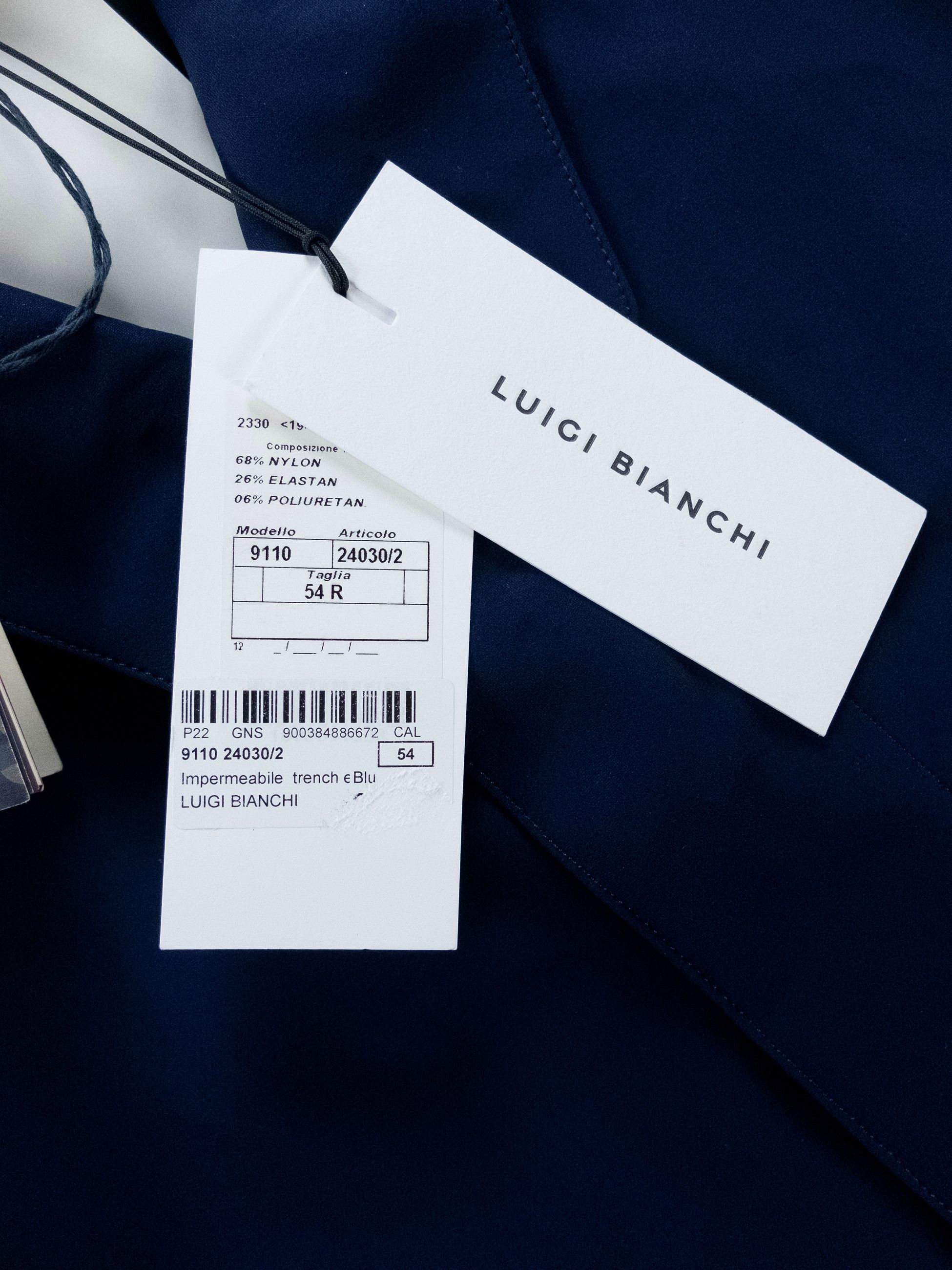 Luigi Bianchi LUIGI BIANCHI navy blue water resistant trench coat 3XL Size US XXL / EU 58 / 5 - 5 Thumbnail