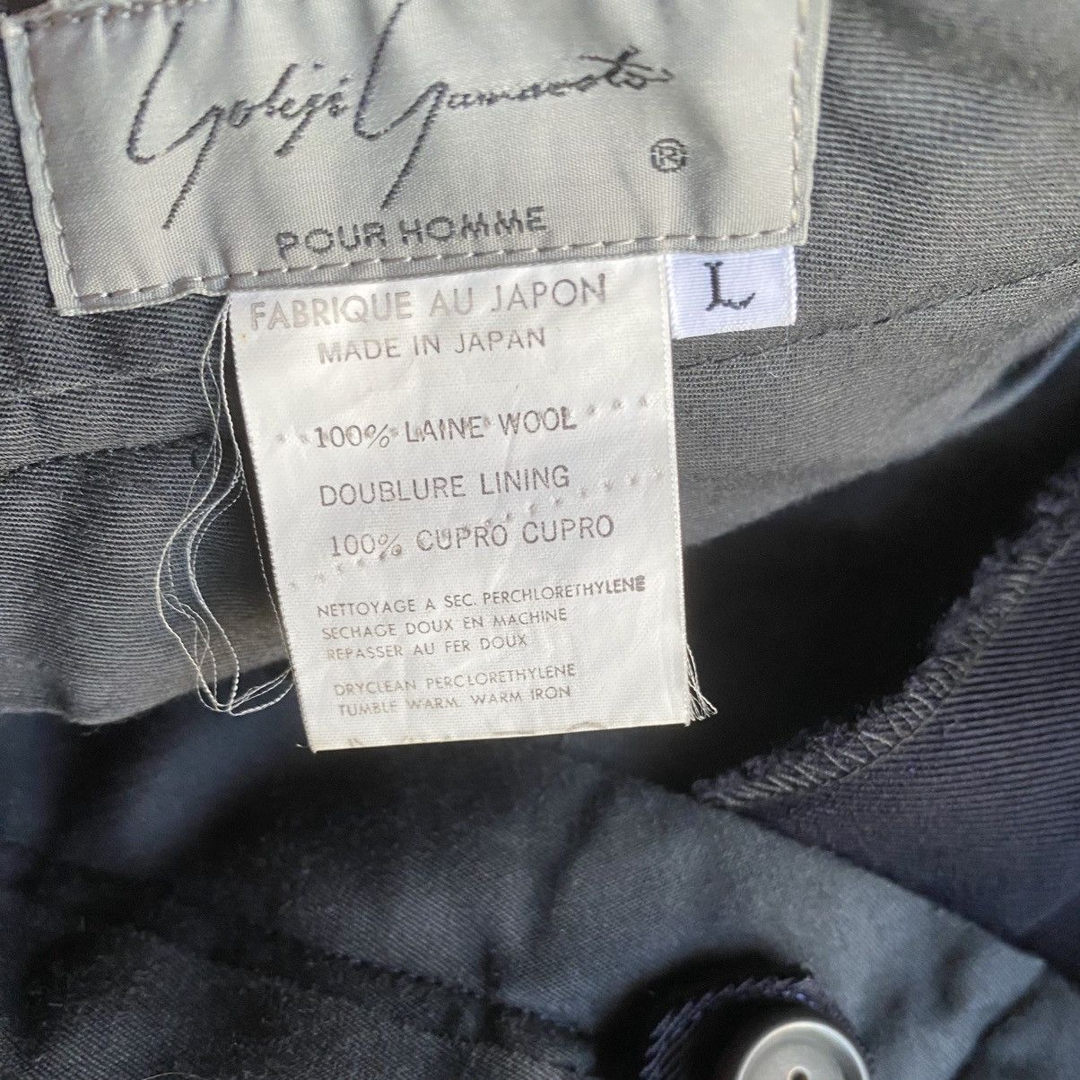Yohji Yamamoto Vintage 90’s Wool Gabardine High Waist Trousers Size US 30 / EU 46 - 6 Thumbnail