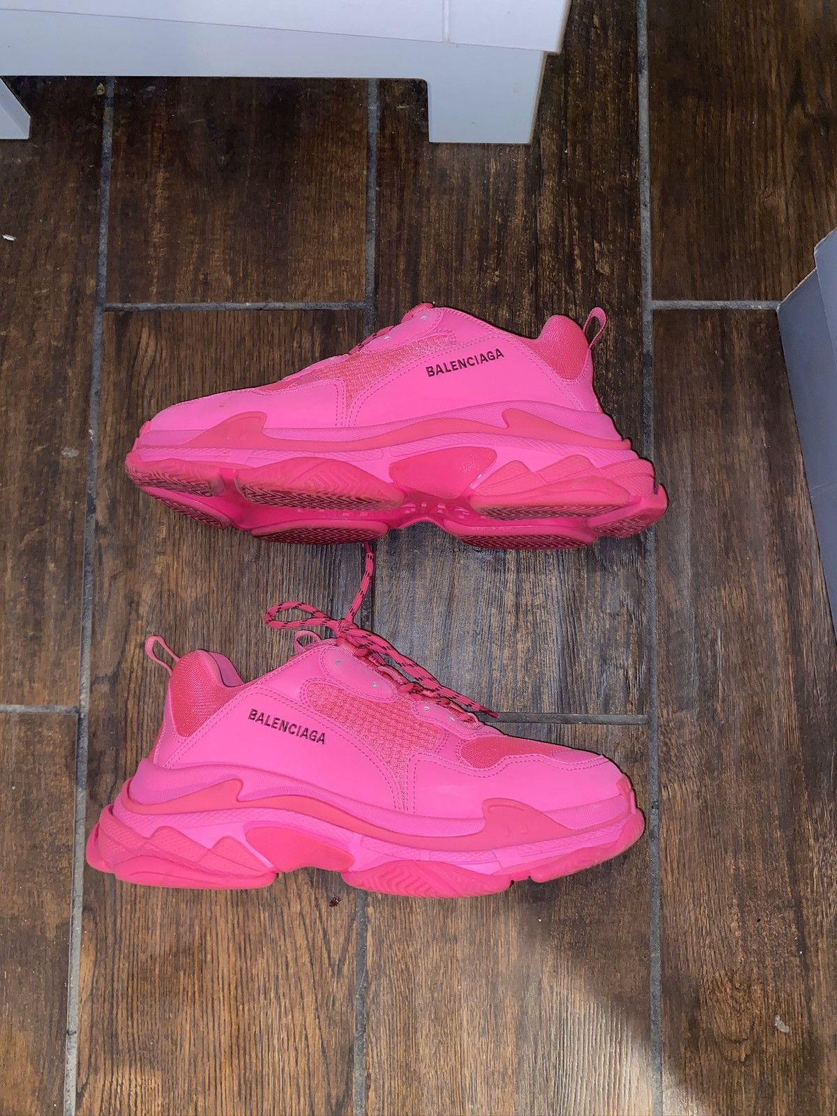Balenciaga Balenciaga Triple S Pink Fluorescent Size US 12 / EU 45 - 1 Thumbnail