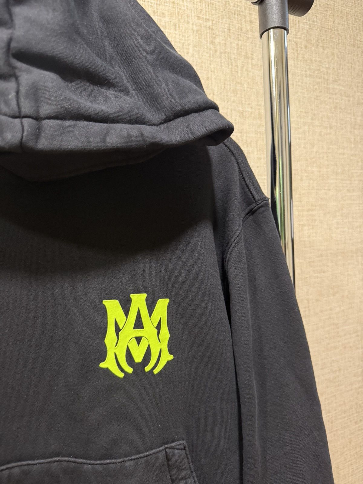 Amiri AMIRI MA LOGO BLACK / LIME HOODIE Size US M / EU 48-50 / 2 - 3 Thumbnail