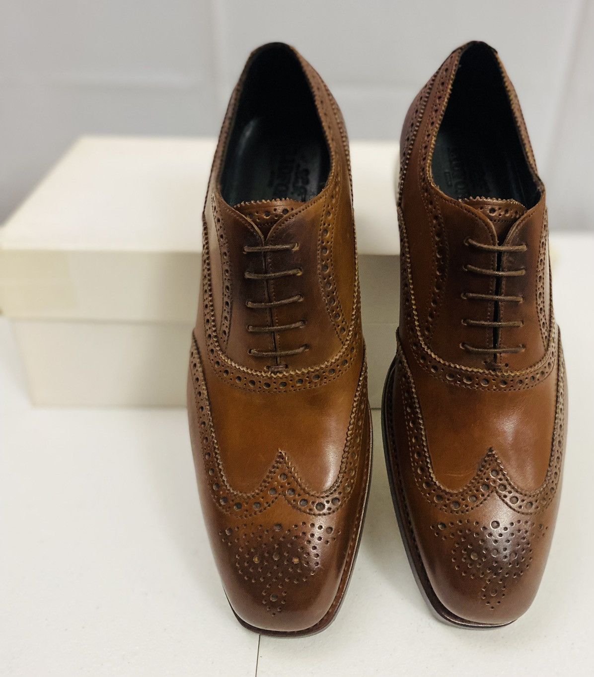 Lidfort Lidfort Brown Princes Leather Brogue Wingtip Oxford 9 US NEW Size US 9 / EU 42 - 5 Thumbnail