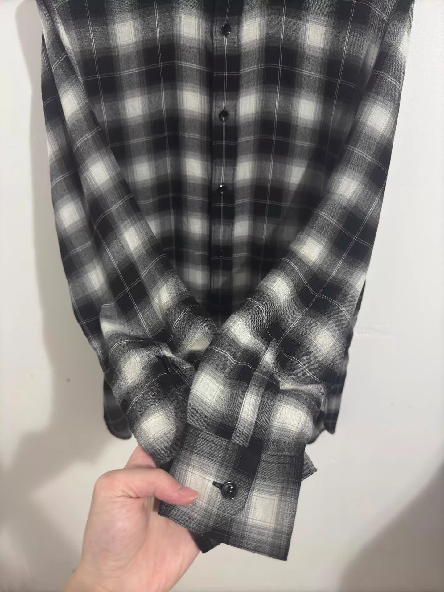 Saint Laurent Paris SLP 15FW Hedi Slimane Flannel Tartan Shirt 39 M Size US M / EU 48-50 / 2 - 4 Thumbnail