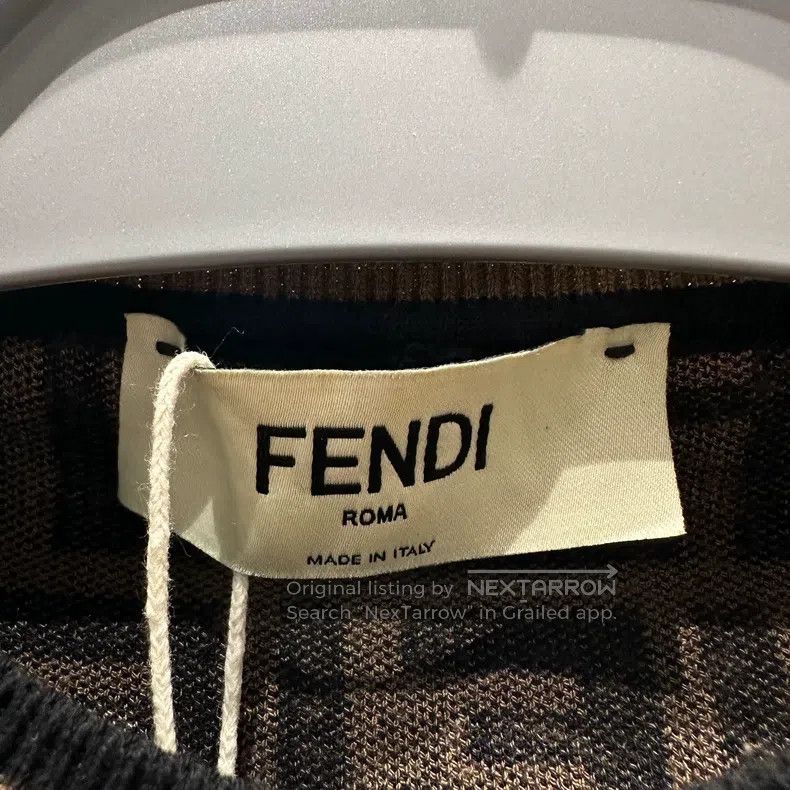 Fendi Fendi All-over Double F Logo Knit Short Sleeve Size XS / US 0-2 / IT 36-38 - 3 Thumbnail