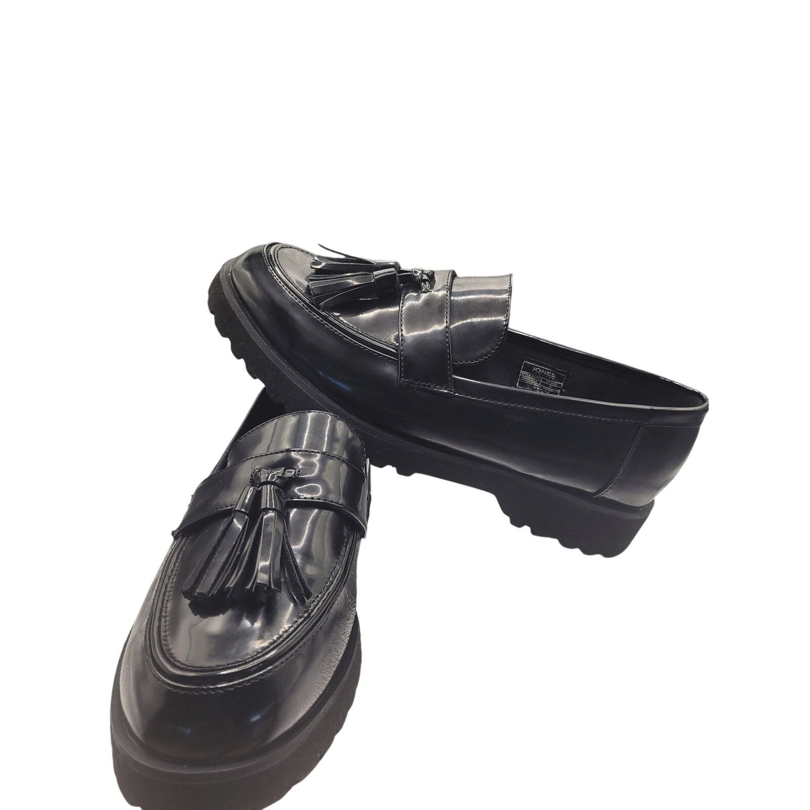 Jones New York Jones New York Women Black Loafers Tassels 1" Heel Sz 9 Size US 9 / IT 39 - 3 Thumbnail
