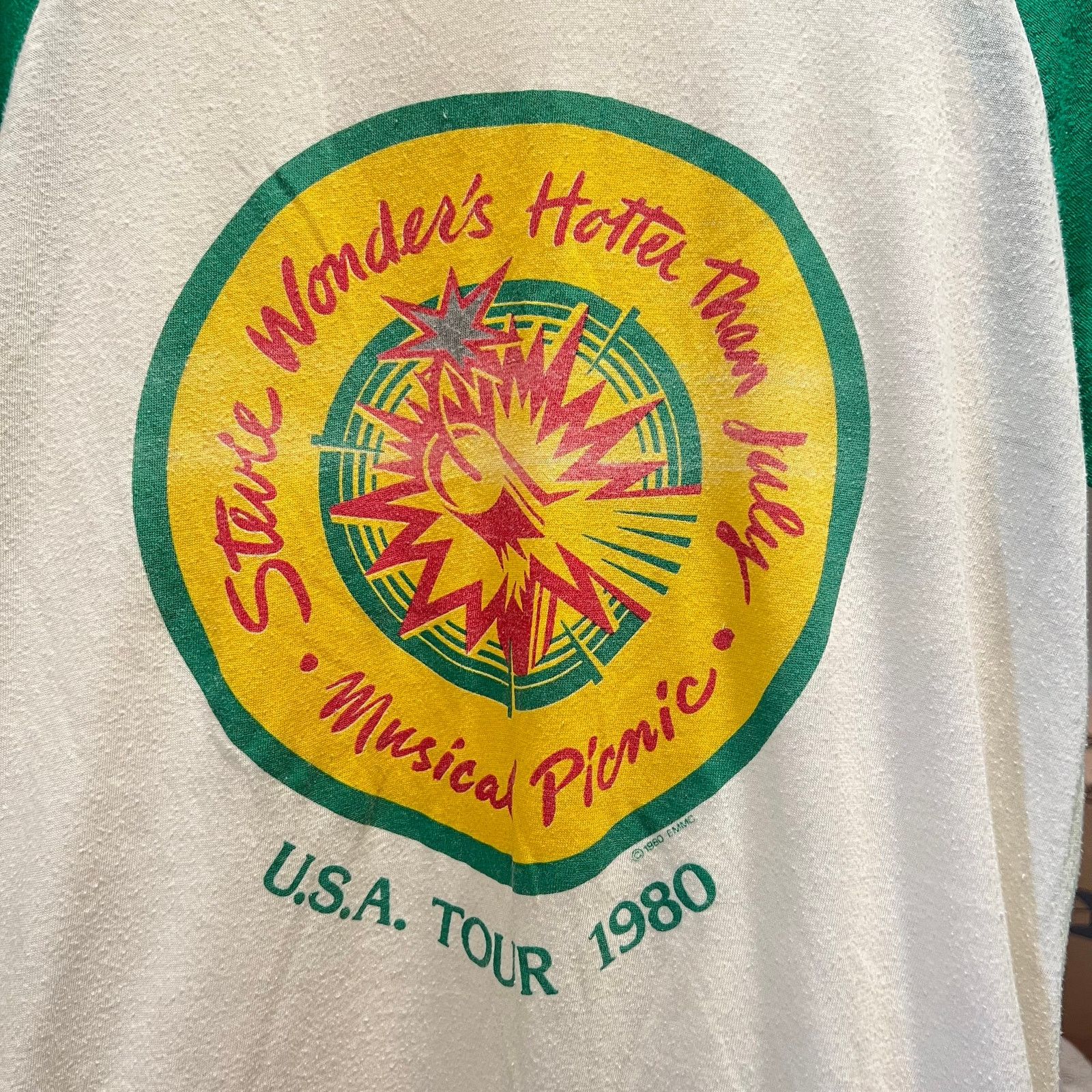 Vintage Vintage 1980 Stevie Wonder Hotter Than July Tour Tee Size M Size US M / EU 48-50 / 2 - 4 Thumbnail