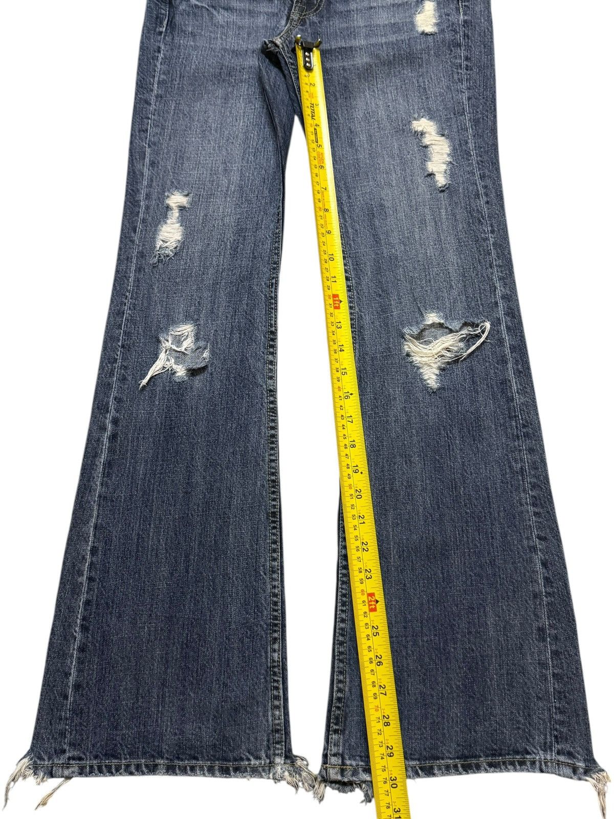 If Six Was Nine Vintage 90s Japanese Brand Faded Distressed Wide Leg Flared Size US 28 / EU 44 - 10 Thumbnail