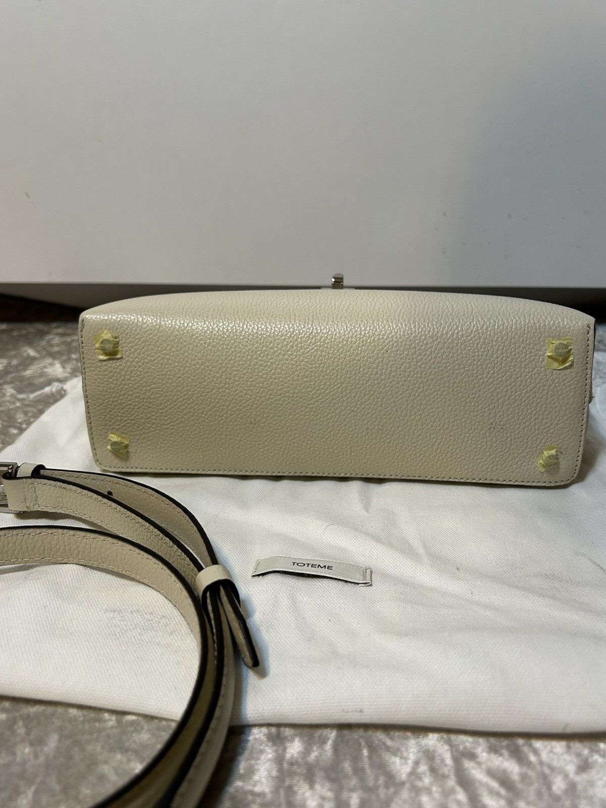 Toteme Totême T-Lock Clutch White Size ONE SIZE - 17 Thumbnail