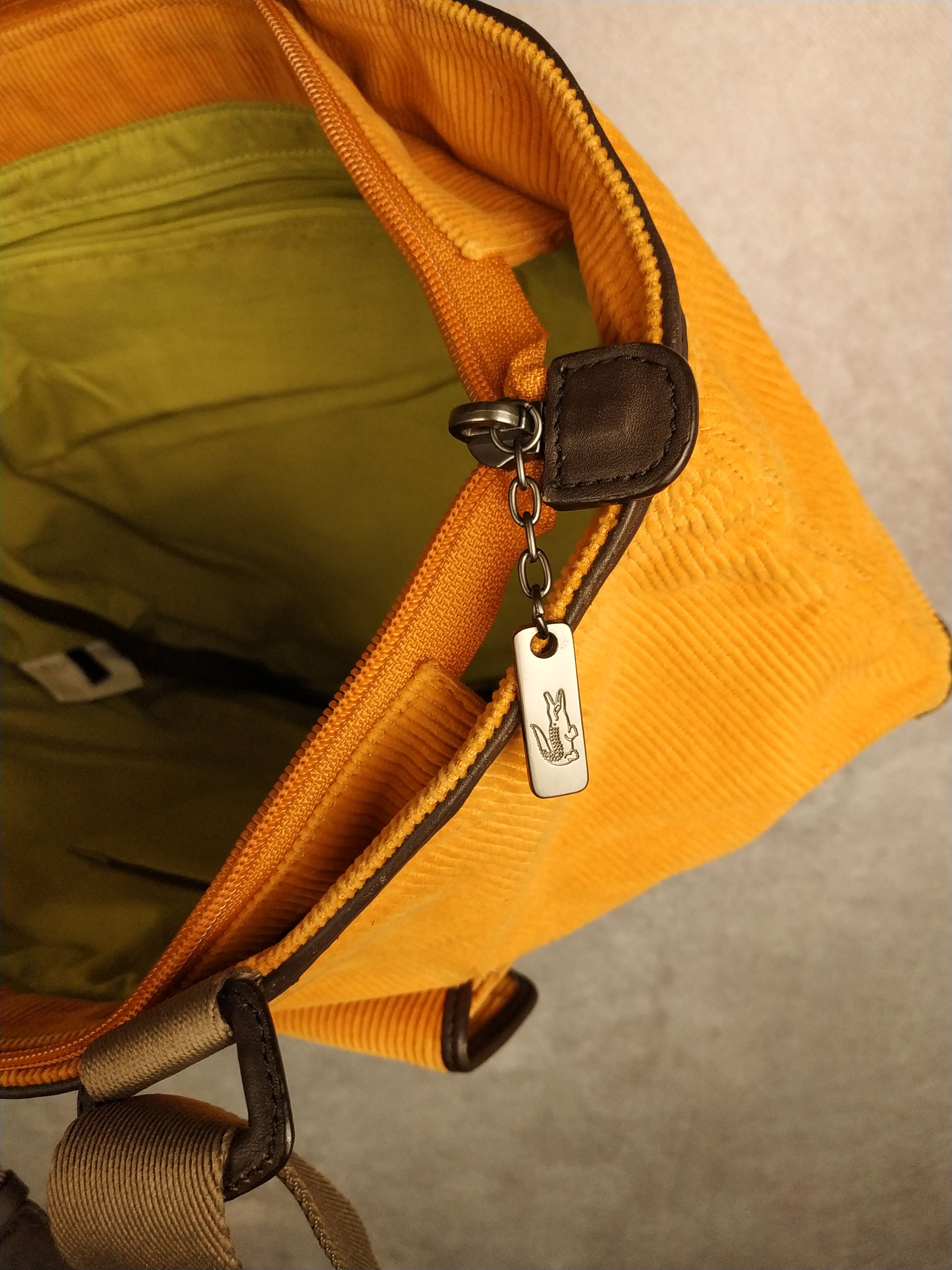 Lacoste Vintage LACOSTE BAG hobo Orange Corduroy Size ONE SIZE - 12 Thumbnail