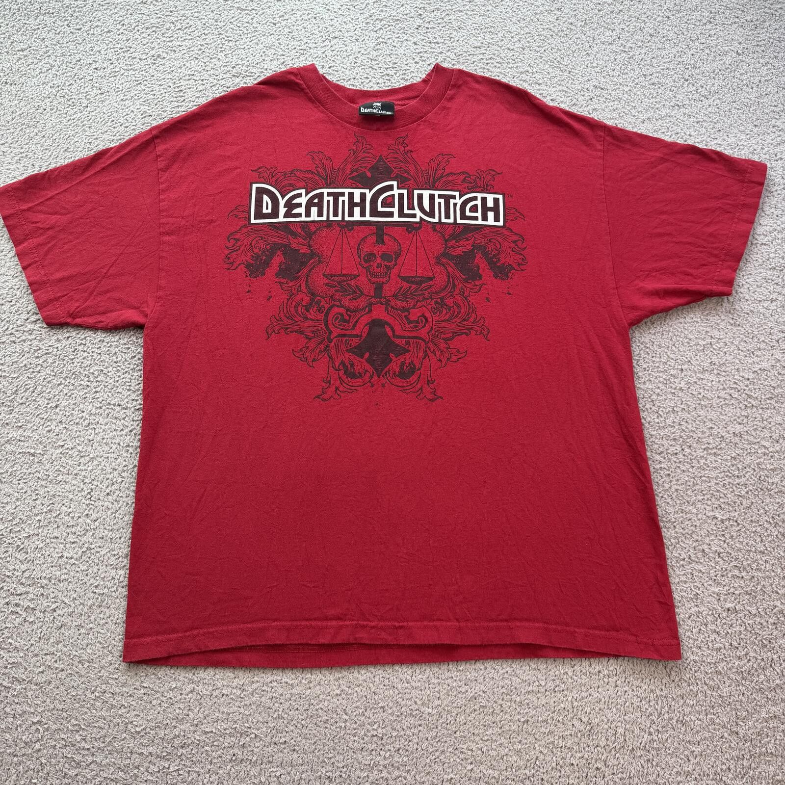 Other Vintage Y2K DeathClutch Skull Band T Shirt Red Hardcore 2XL Size US XXL / EU 58 / 5 - 1 Thumbnail