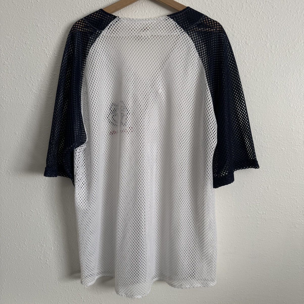 Other PB SPORTS Vintage 90s White Navy Blue Mesh Baseball Jersey Size US XL / EU 56 / 4 - 8 Thumbnail
