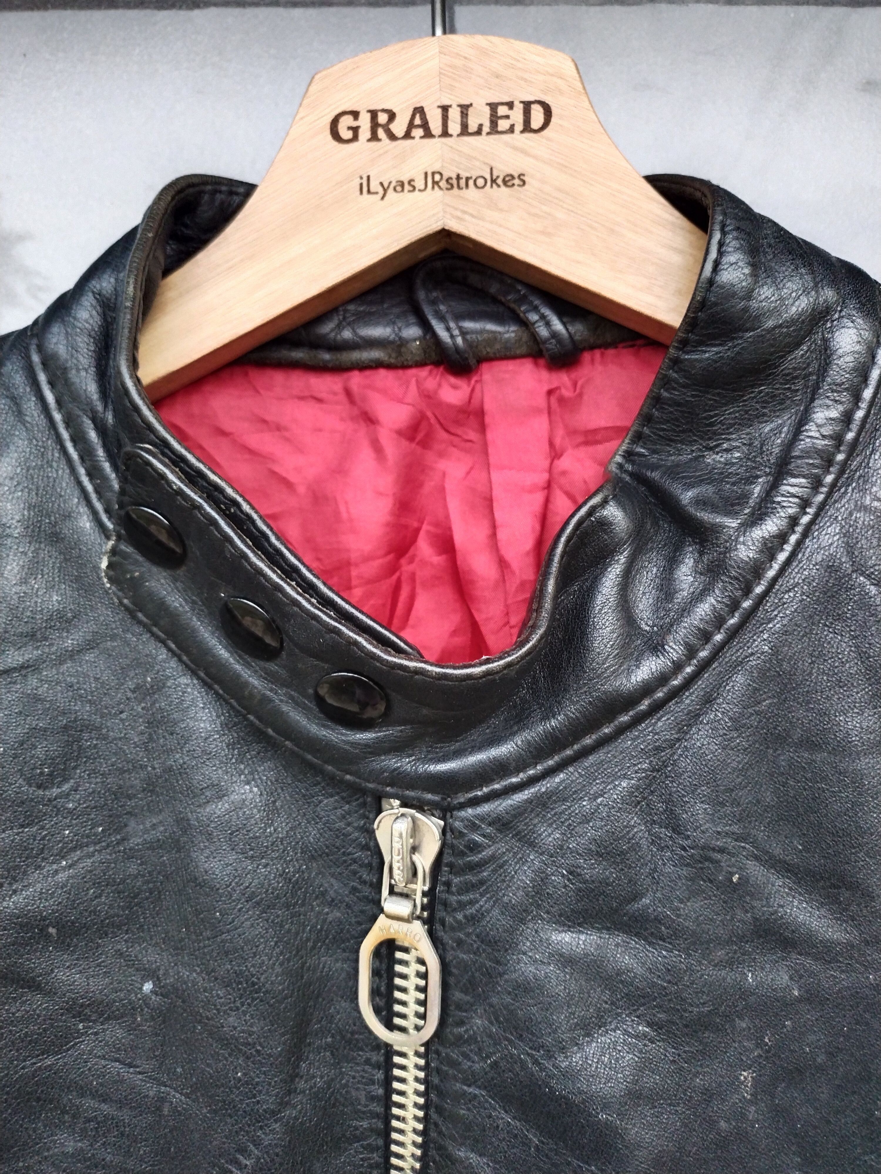 Leather Crazy Vtg Harro Kombi Biker Germany Leather Jacket Schott Size US S / EU 44-46 / 1 - 19 Thumbnail