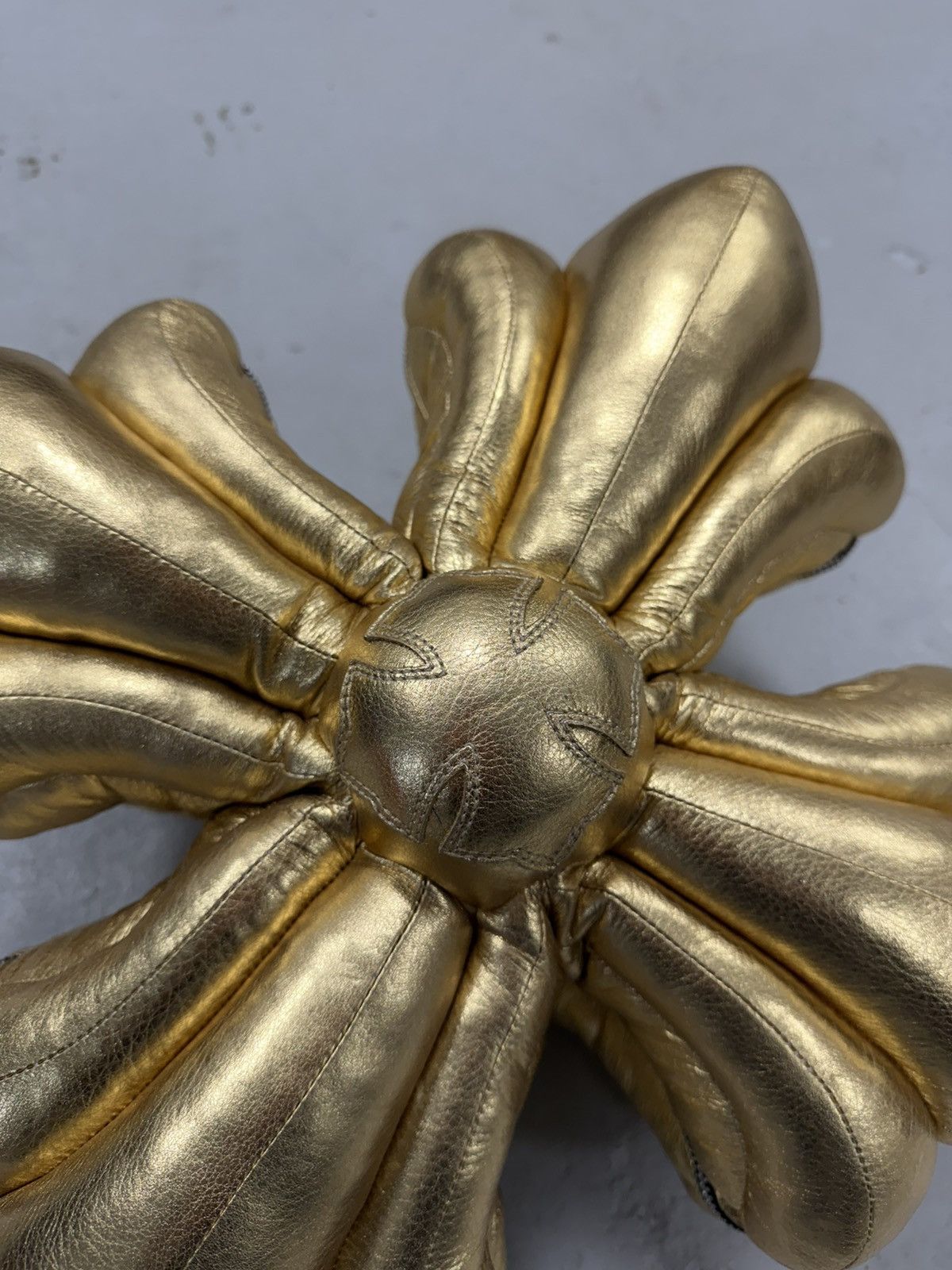 Chrome Hearts Chrome Hearts XL Plus Pillow Cushion Gold Leather 925 Cross Size ONE SIZE - 9 Thumbnail