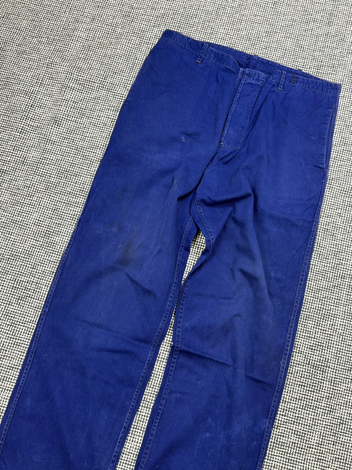 Le Laboureur 70s French chore work utility pants vintage blue Size US 32 / EU 48 - 4 Thumbnail