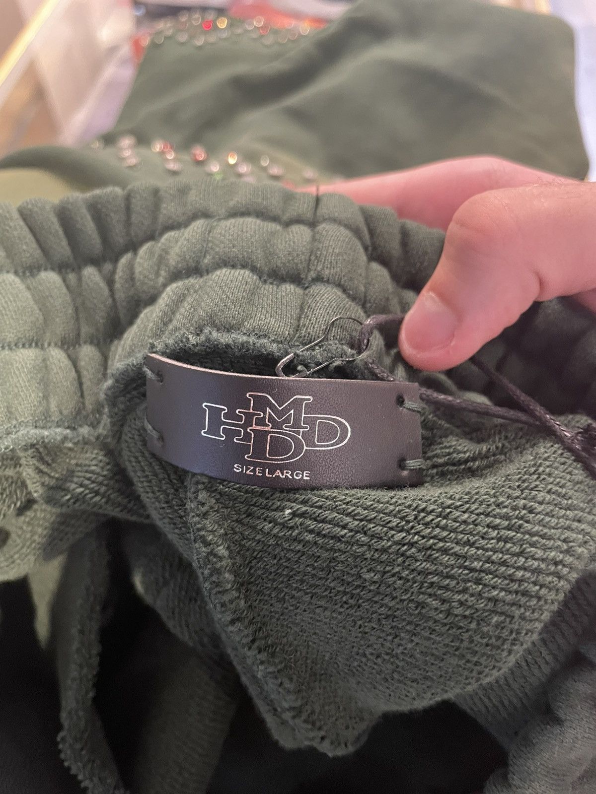 HMDD HMDD Studded Sweat Pant Green L Size US 34 / EU 50 - 3 Thumbnail