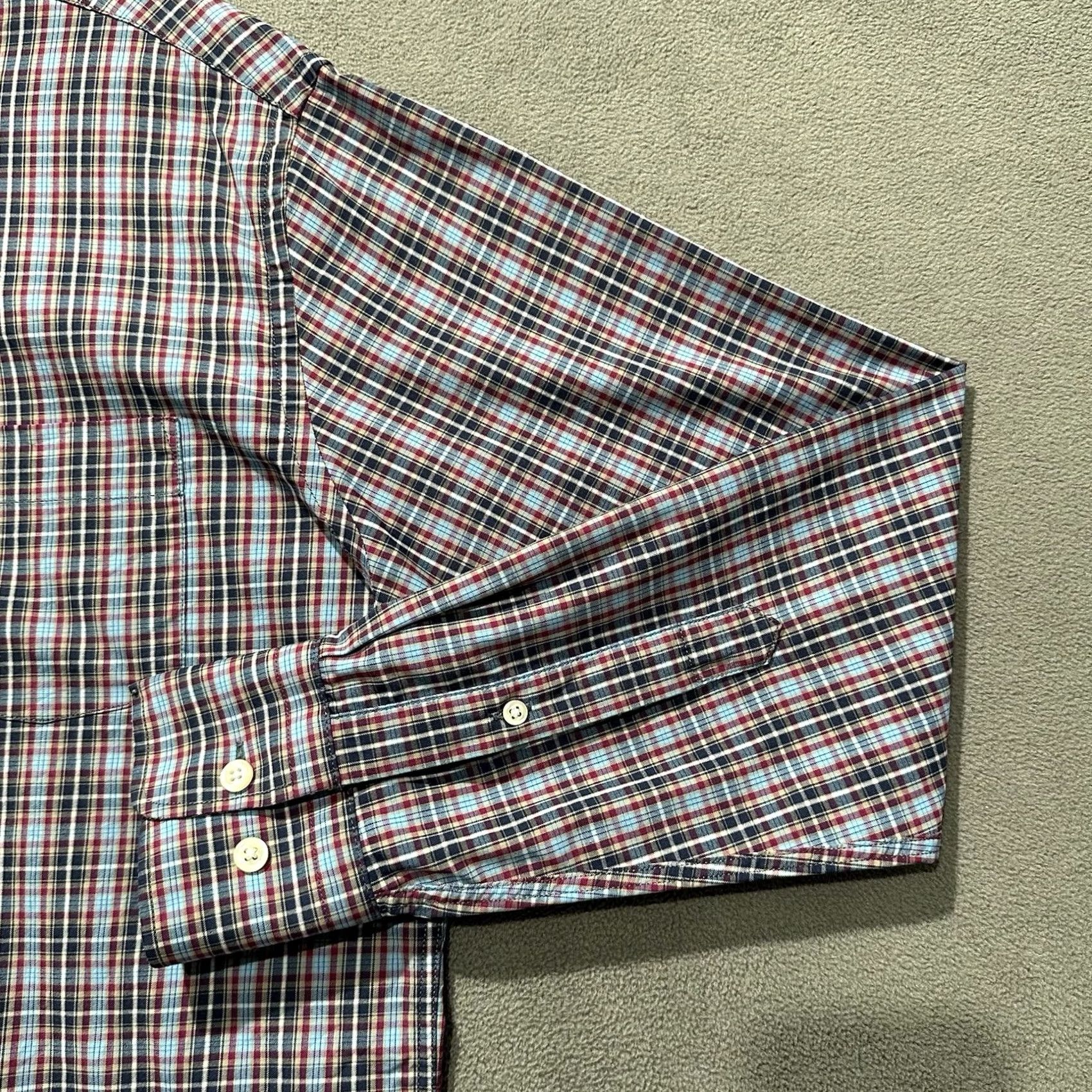 Peter Millar Peter Millar Clyde Sport Button Down Shirt Men Medium Blue Red Plaid Performance Size US M / EU 48-50 / 2 - 7 Thumbnail