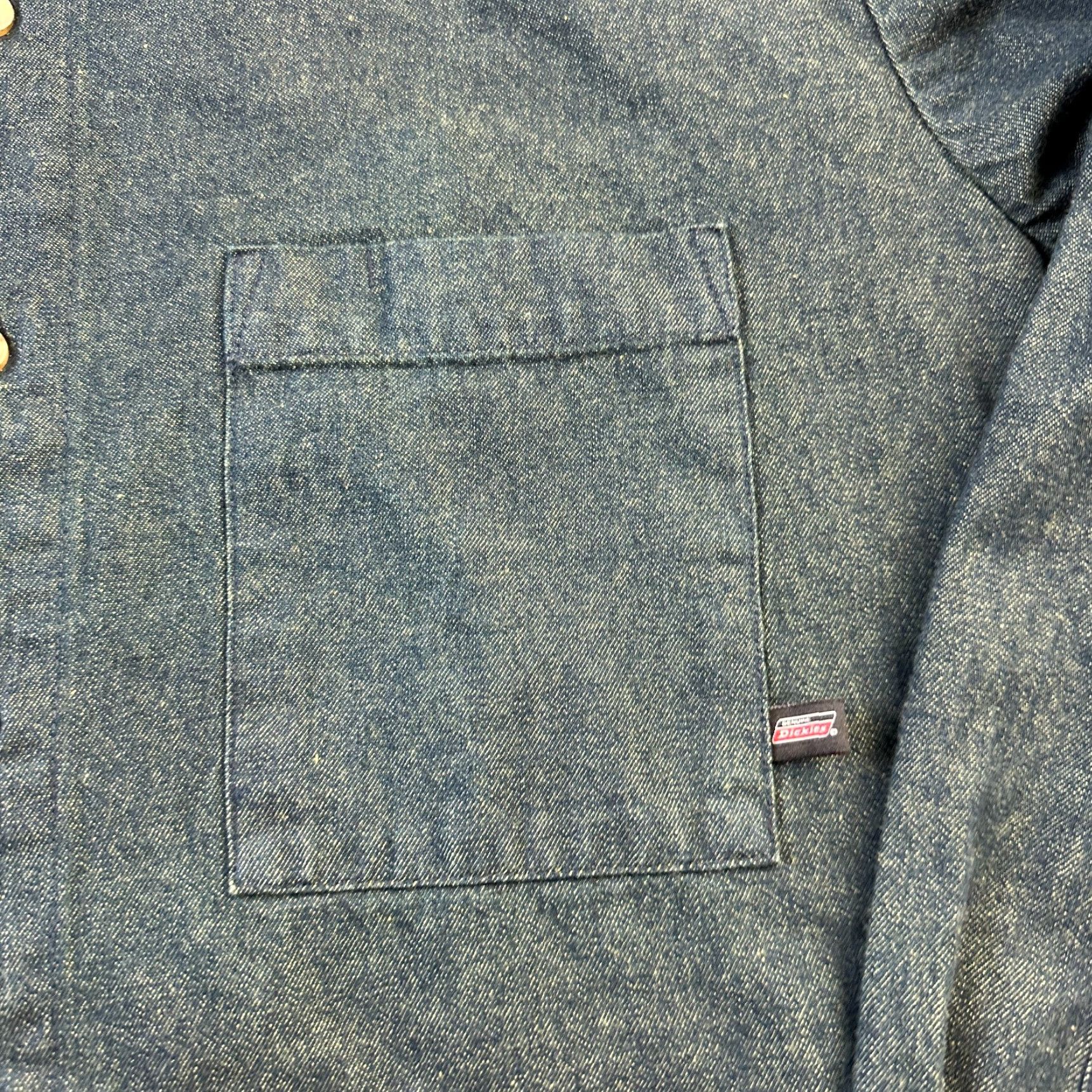 Dickies Dickies Shirt Mens Large Blue Denim Button Up Work Wear Size US L / EU 52-54 / 3 - 4 Thumbnail