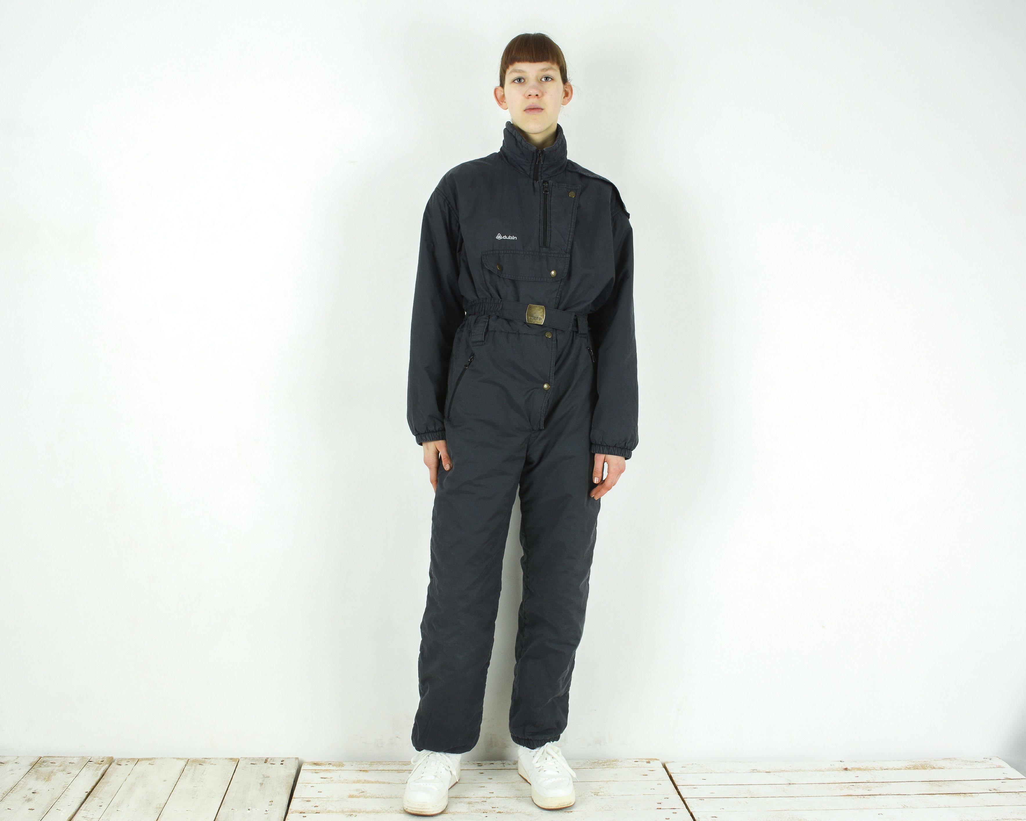 Other × Vintage DUBIN Ski Suit Jumpsuit Overalls Padded Coveralls Snow Suit Size 36" / US 14 / IT 50 - 1 Thumbnail