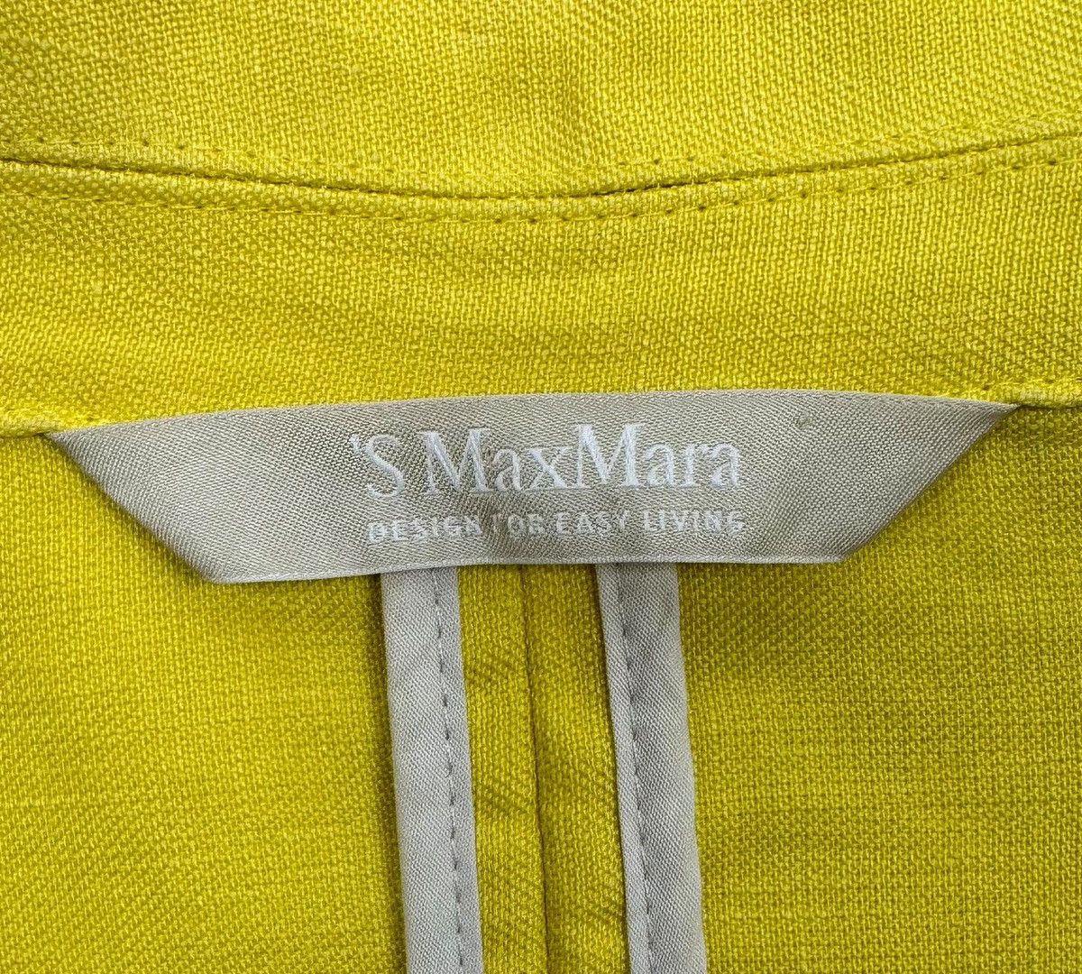 Max Mara Max Mara Linen Yellow Blazer Jacket size US12 IT46 Size XL / US 12-14 / IT 48-50 - 13 Thumbnail