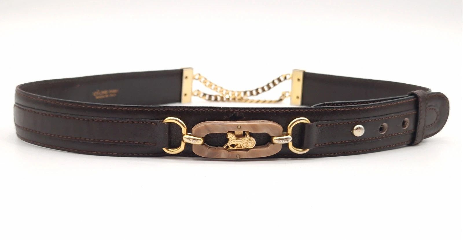 Celine Vintage Horsebit Carriage Belt Size ONE SIZE - 1 Thumbnail