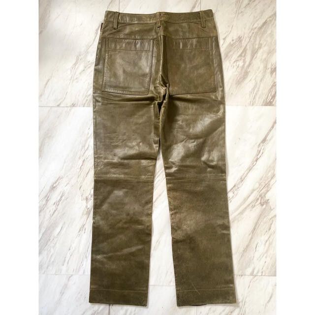 Dirk Bikkembergs Olive Green Bikkembergs Leather Trousers Size US 30 / EU 46 - 4 Thumbnail