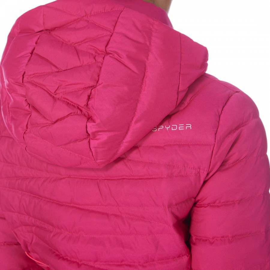 Spyder Spyder Pink Timeless Down Hooded Windproof Ski Jacket Size XS / US 0-2 / IT 36-38 - 3 Thumbnail