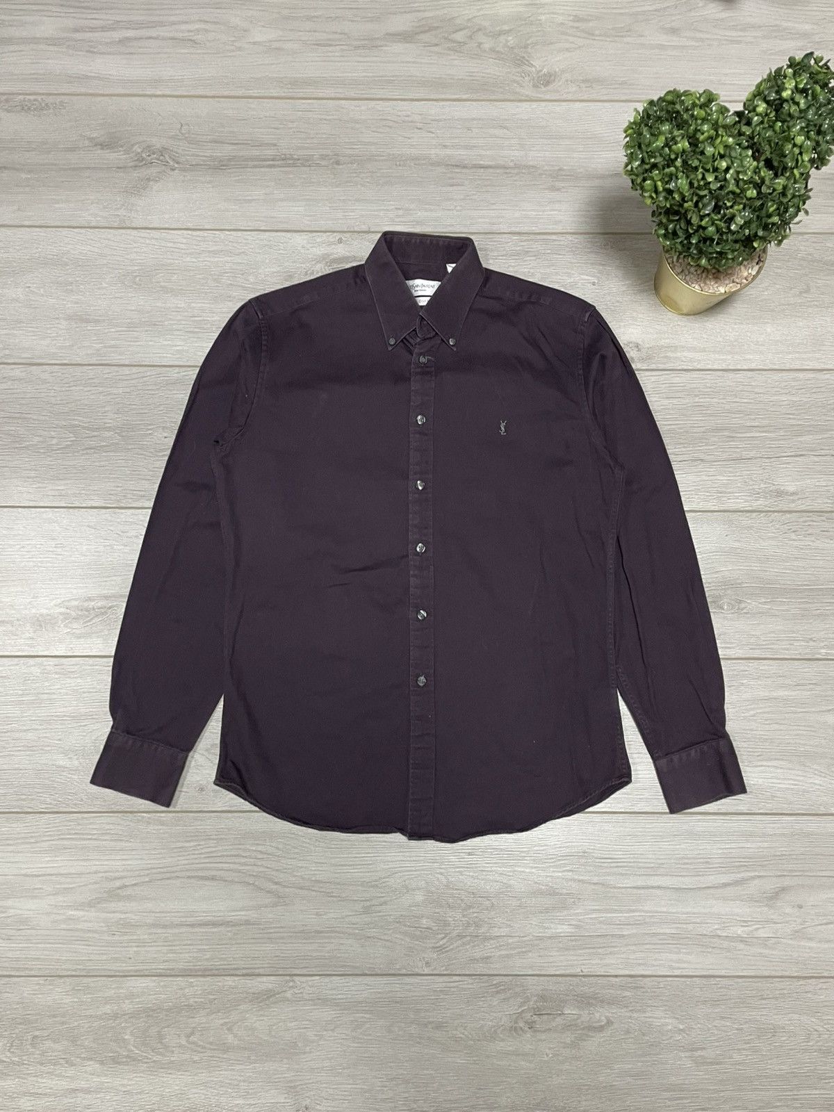 Yves Saint Laurent Yves Saint Laurent vintage YSL thick shirt overshot Size US M / EU 48-50 / 2 - 2 Thumbnail