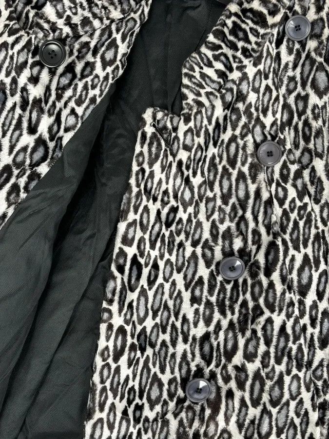 Emporio Armani AW2010 Emporio Armani Black White Leopard Print Cozy Biker Jacket Size S / US 4 / IT 40 - 9 Thumbnail
