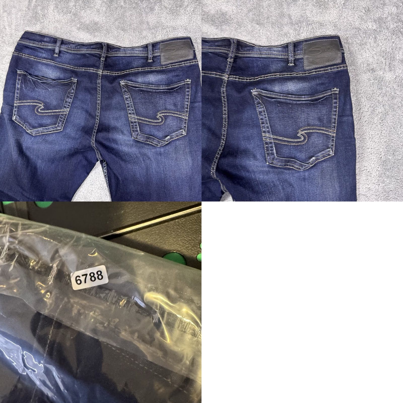 Silver Jeans Co. Silver Jeans Mens Grayson Bootcut Jeans 38x34 Dark Wash Thick Stitch EMC Denim Blue USA Rock Size US 38 / EU 54 - 10 Thumbnail
