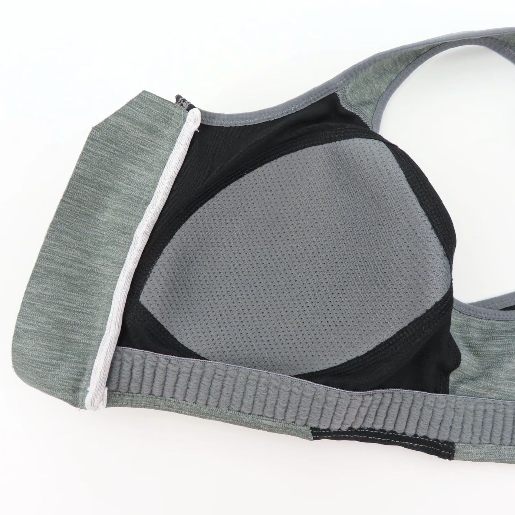Nike VINTAGE NIKE Womens XS Front Closure Zip Sports Bra Padded Wireless Racerback Size ONE SIZE - 7 Thumbnail