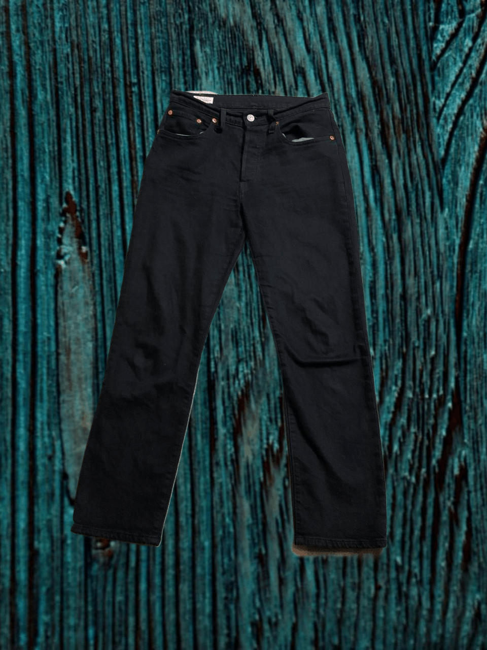 Levi's Vintage Y2K Levis 501 Tapered Leg Black Denim Jeans Size US 26 / EU 42 - 1 Thumbnail
