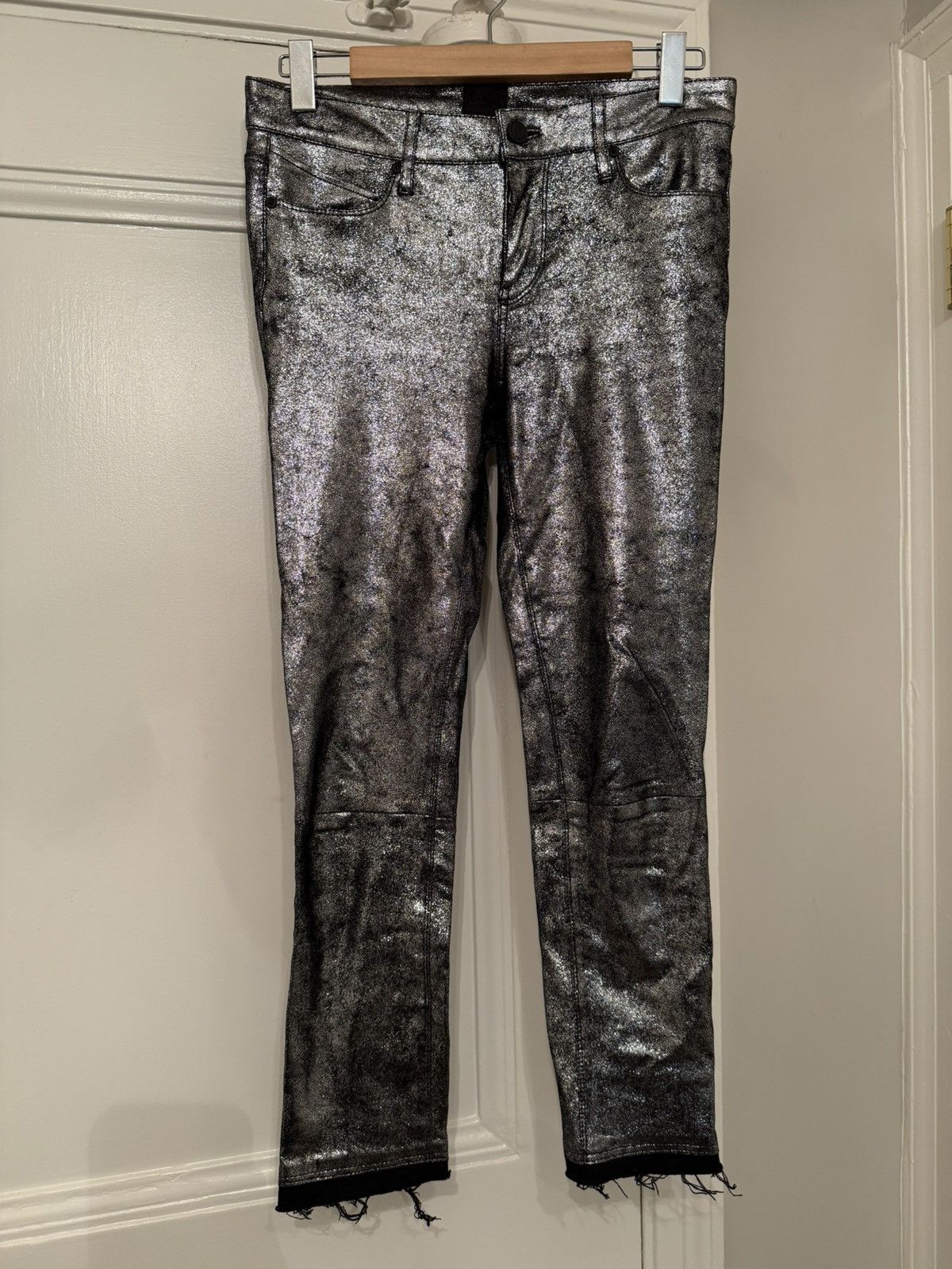 Rta RTA Silver Foiled Pants Size 27" / US 4 / IT 40 - 1 Thumbnail