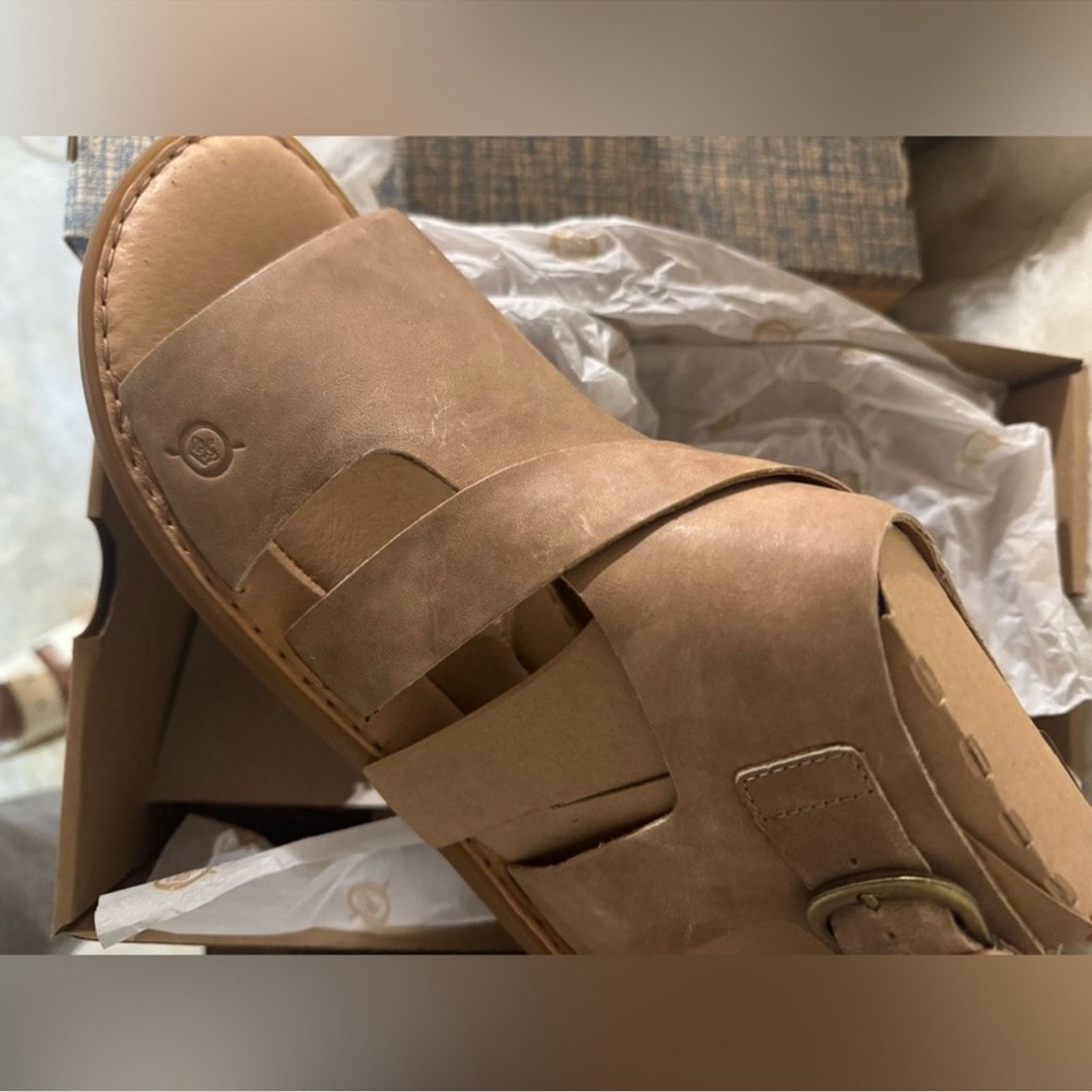 Born 🎉LAST PIECE🎉Born Marlowe Buckle Sandals - Leather Size US 10 / IT 40 - 9 Thumbnail