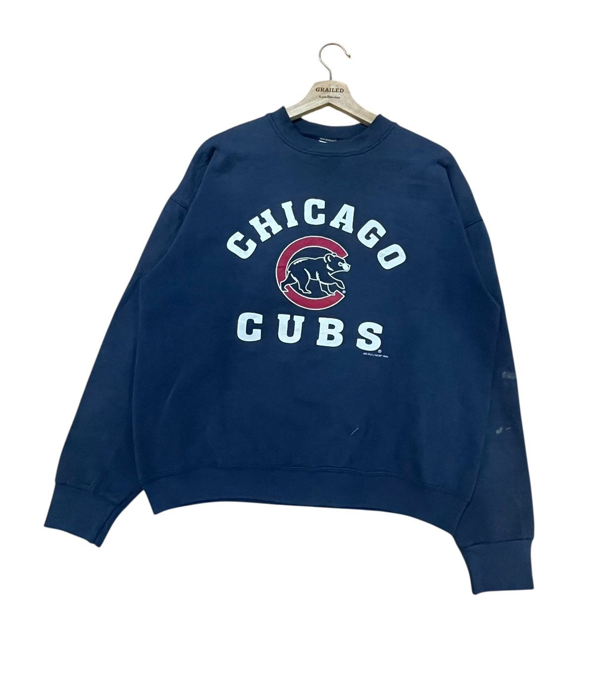 Fruit Of The Loom Vintage 90's Chicago Cubs Art/Flo MLBP Crewneck Sweatshirt Size US L / EU 52-54 / 3 - 1 Thumbnail