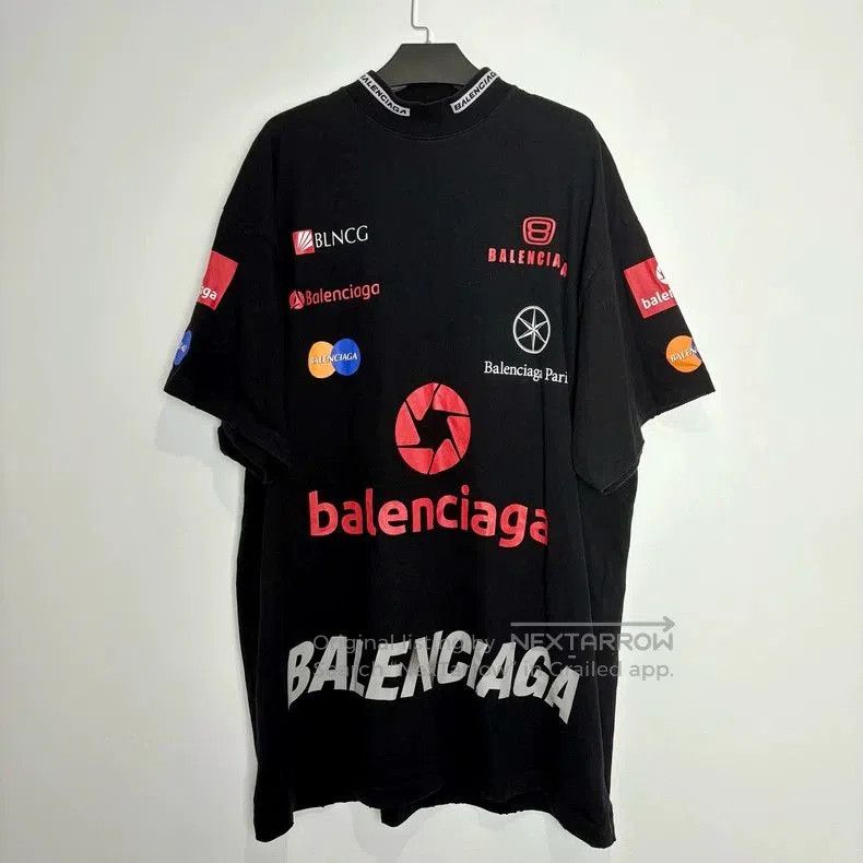 Balenciaga Balenciaga Logo Mock Neck Short Sleeve Top. Size US M / EU 48-50 / 2 - 1 Thumbnail