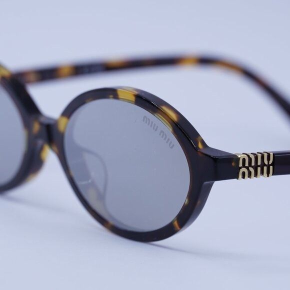 Miu Miu Miu Miu MU04ZSF VAU07F Sunglasses Honey Havana Oval Frame Size ONE SIZE - 9 Thumbnail