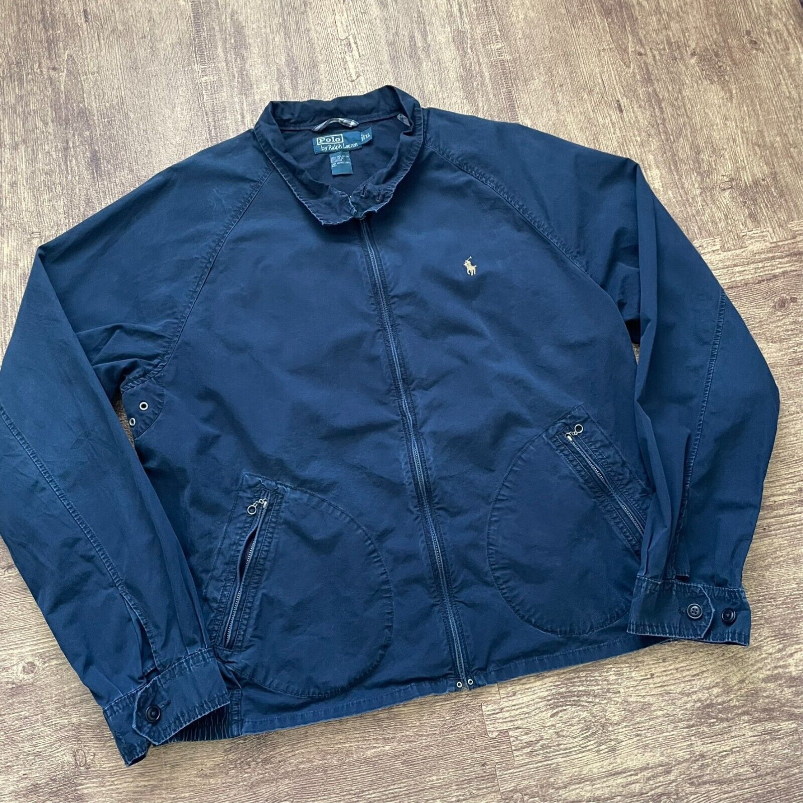 Polo Ralph Lauren Vintage Vintage Polo Ralph Lauren Barracuda Jacket Mens Size XL Navy Grailed