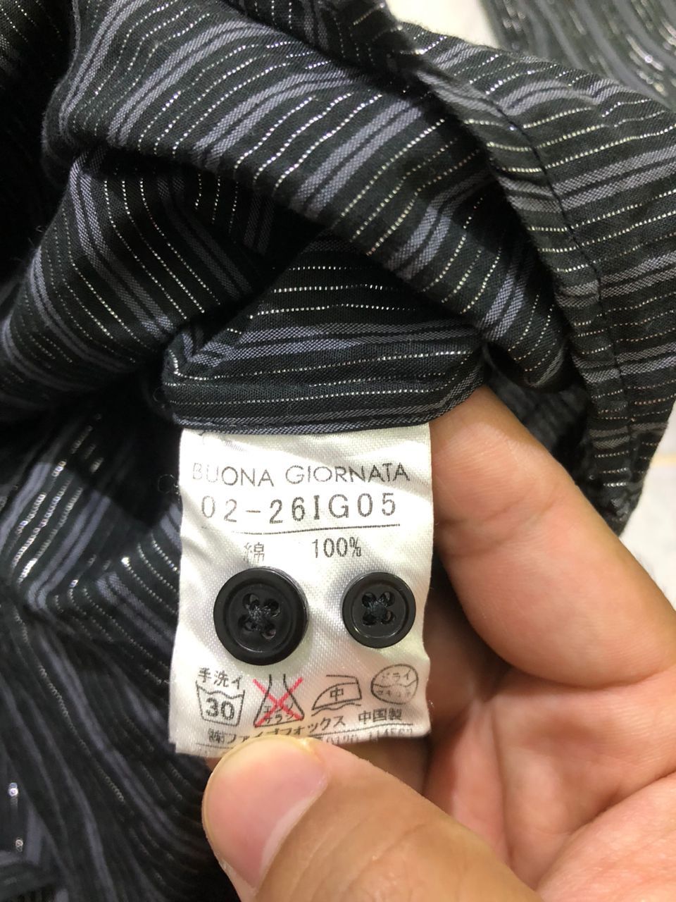 Designer × Japanese Brand Buona GIonata Shiny Stripes Button-ups Shirt Size US M / EU 48-50 / 2 - 10 Thumbnail