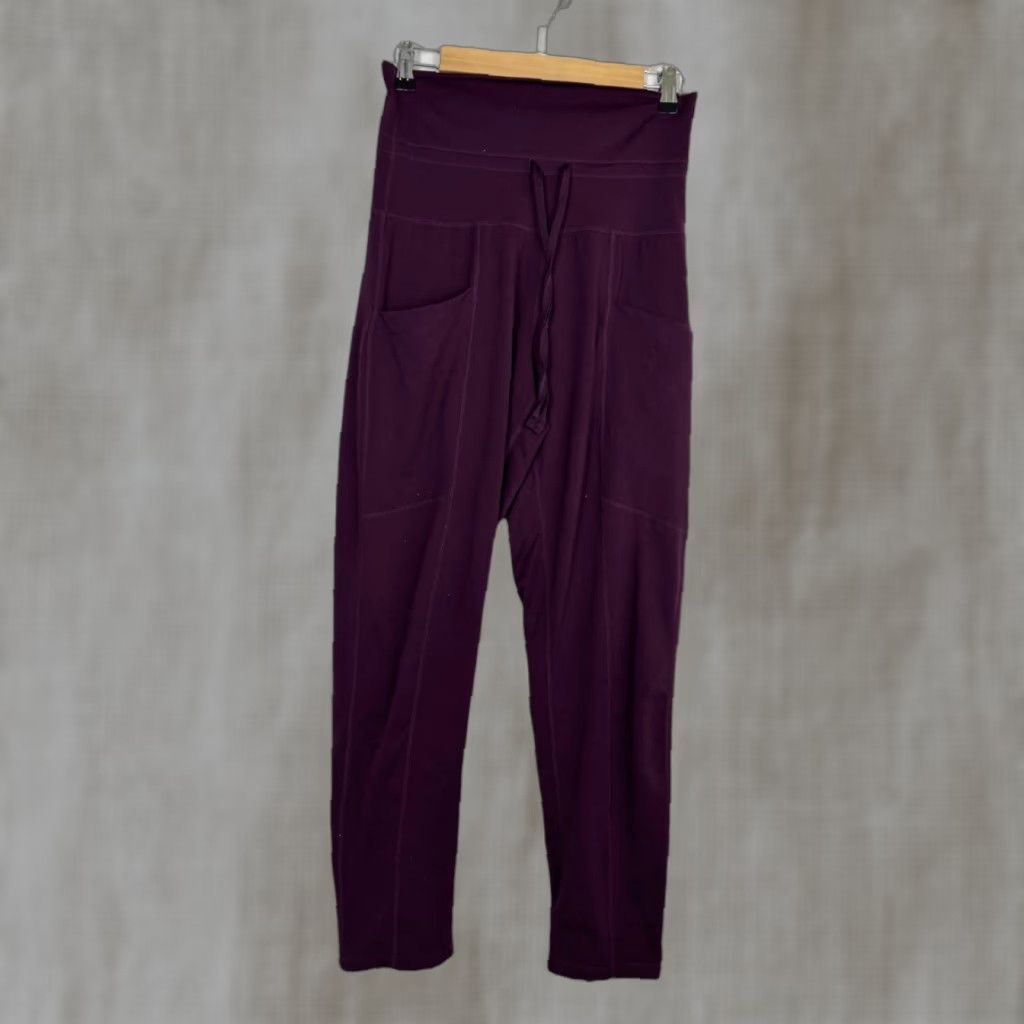 Athleta VINTAGE Athleta Womens XS Burgundy Jogger Pants Drawstring High Waist 27x27 Red Size 26" / US 2 / IT 38 - 1 Thumbnail
