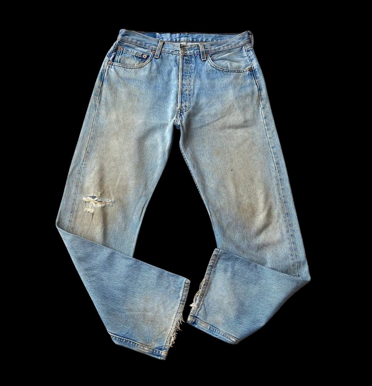 Levi's Vintage Clothing VINTAGE 00S LEVIS 501 DISTRESSED DENIM W32X29"(J09-03) Size US 32 / EU 48 - 8 Thumbnail