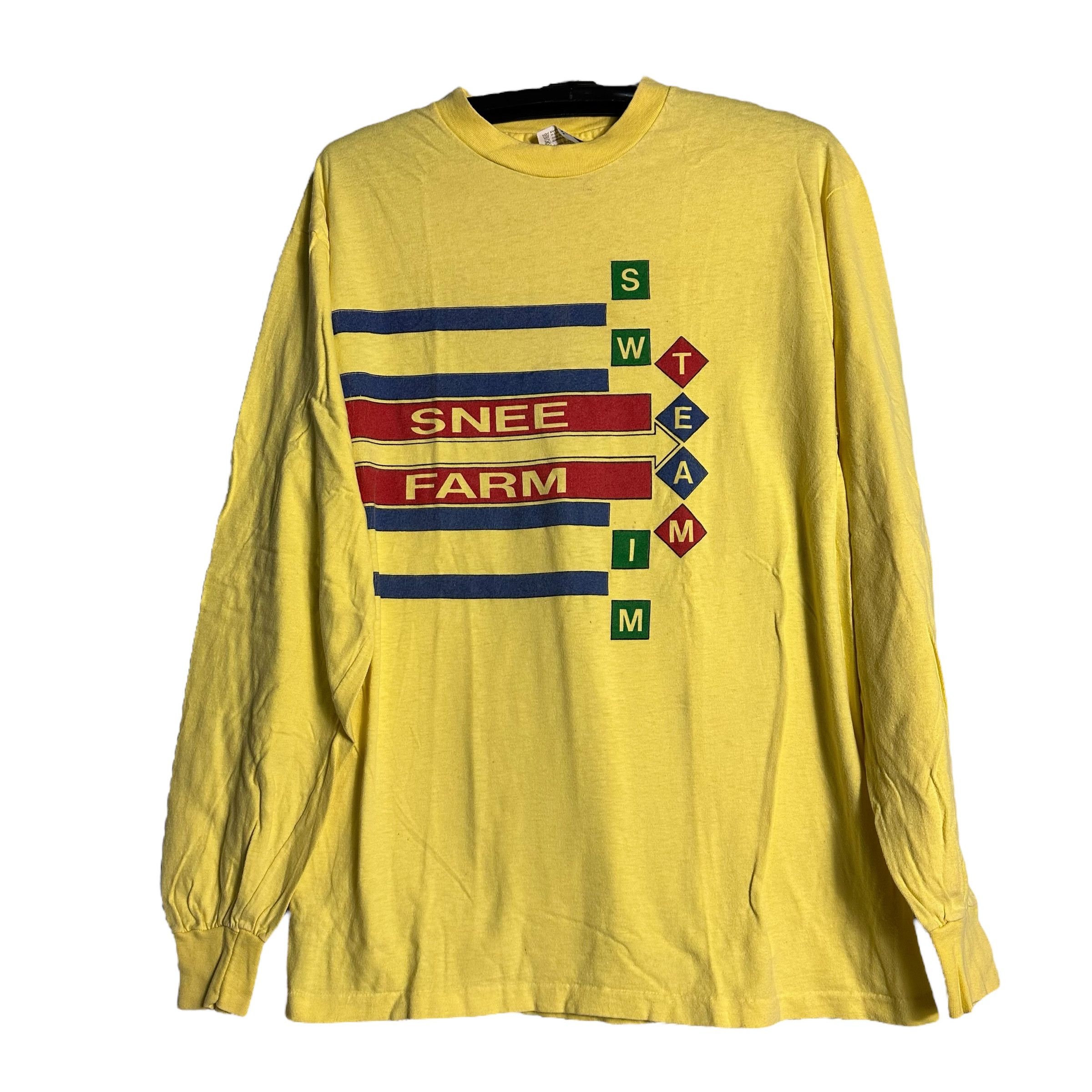 Hanes 🔥RARE🔥Vintage Snee Farm Swim Team L/S T-shirt Single Stich Size US L / EU 52-54 / 3 - 1 Thumbnail