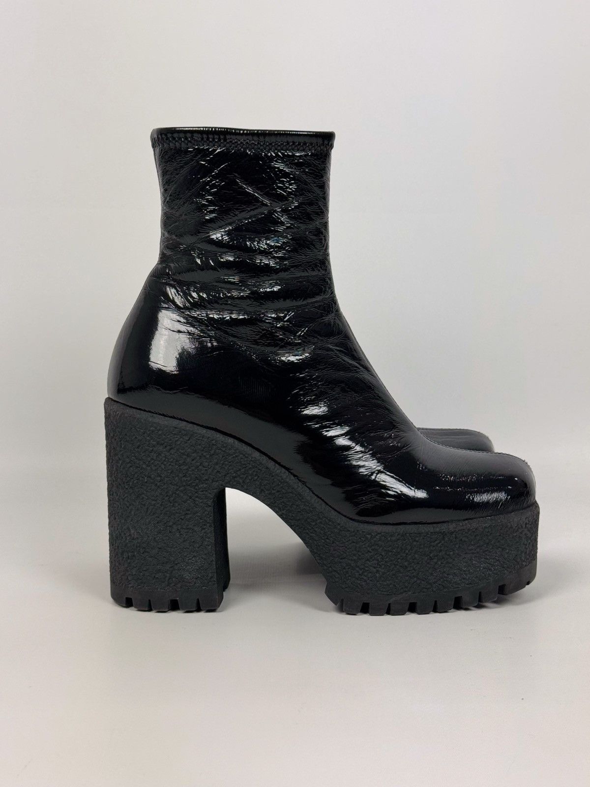 Miu Miu Miu miu by Prada Platform Stretch Chunky Ankle Black Boots Size US 6 / IT 36 - 6 Thumbnail