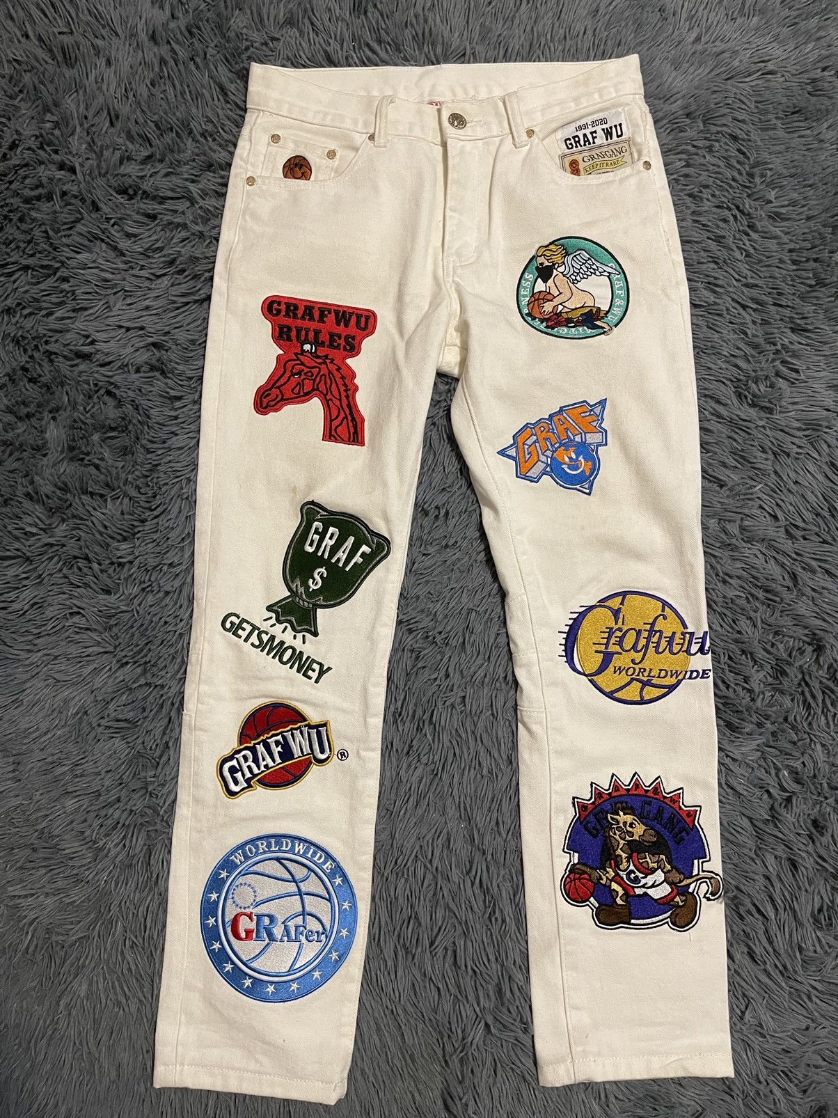 image of Grad Wu Vintage Nba All Star Jeans Size M in White, Men's