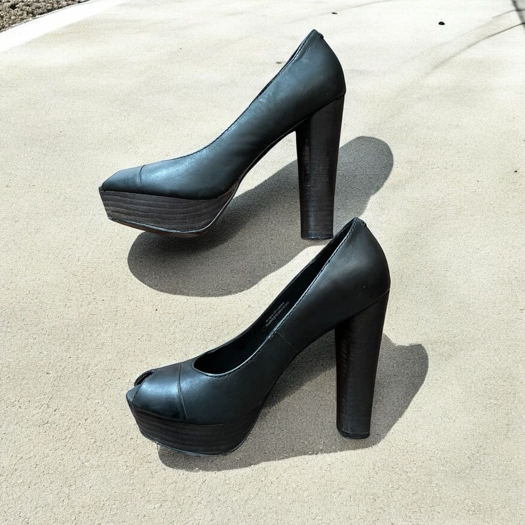 Diesel × Vintage Black Diesel women boot heels Size 37 Y2K archive avantgard Size US 7 / IT 37 - 6 Thumbnail